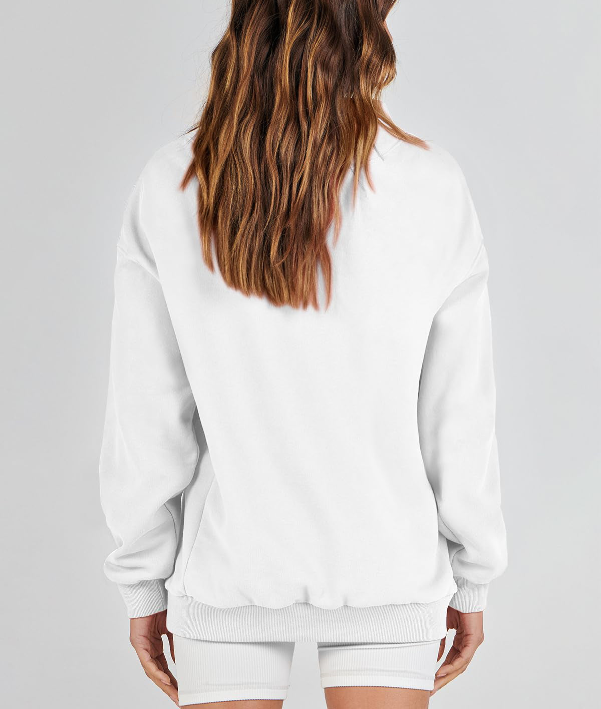Denise | Slit Mock Neck Oversized Sweatshirt