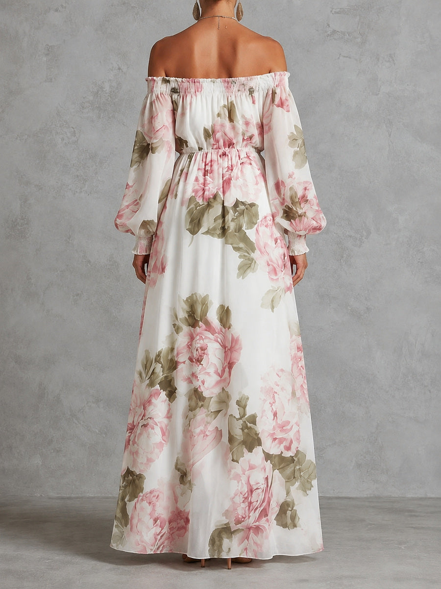 Pivoine | Off-Shoulder Floral Maxi Dress