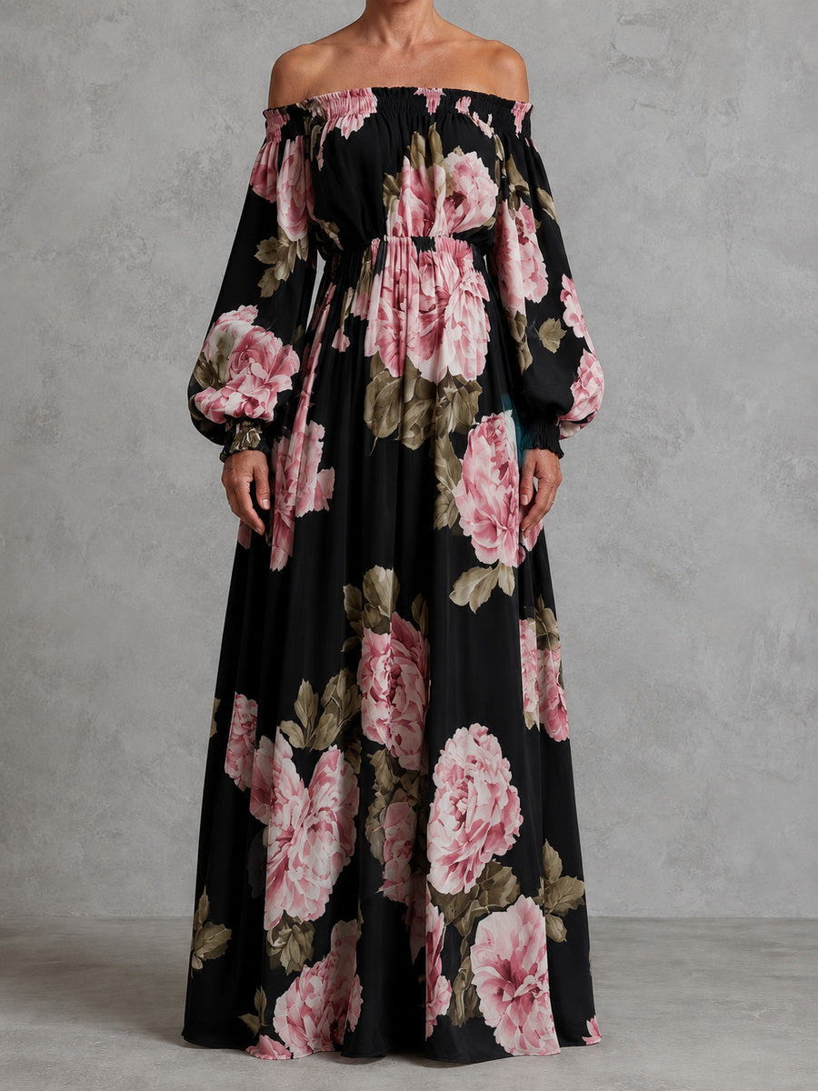 Pivoine | Off-Shoulder Floral Maxi Dress