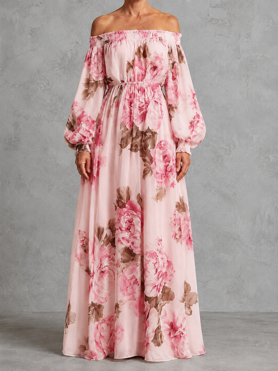 Pivoine | Off-Shoulder Floral Maxi Dress
