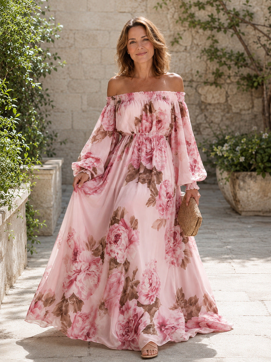 Pivoine | Off-Shoulder Floral Maxi Dress