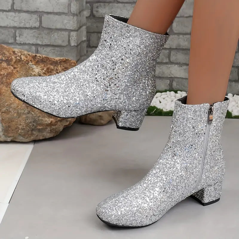 Women’s Patterned Heel Party Boots
