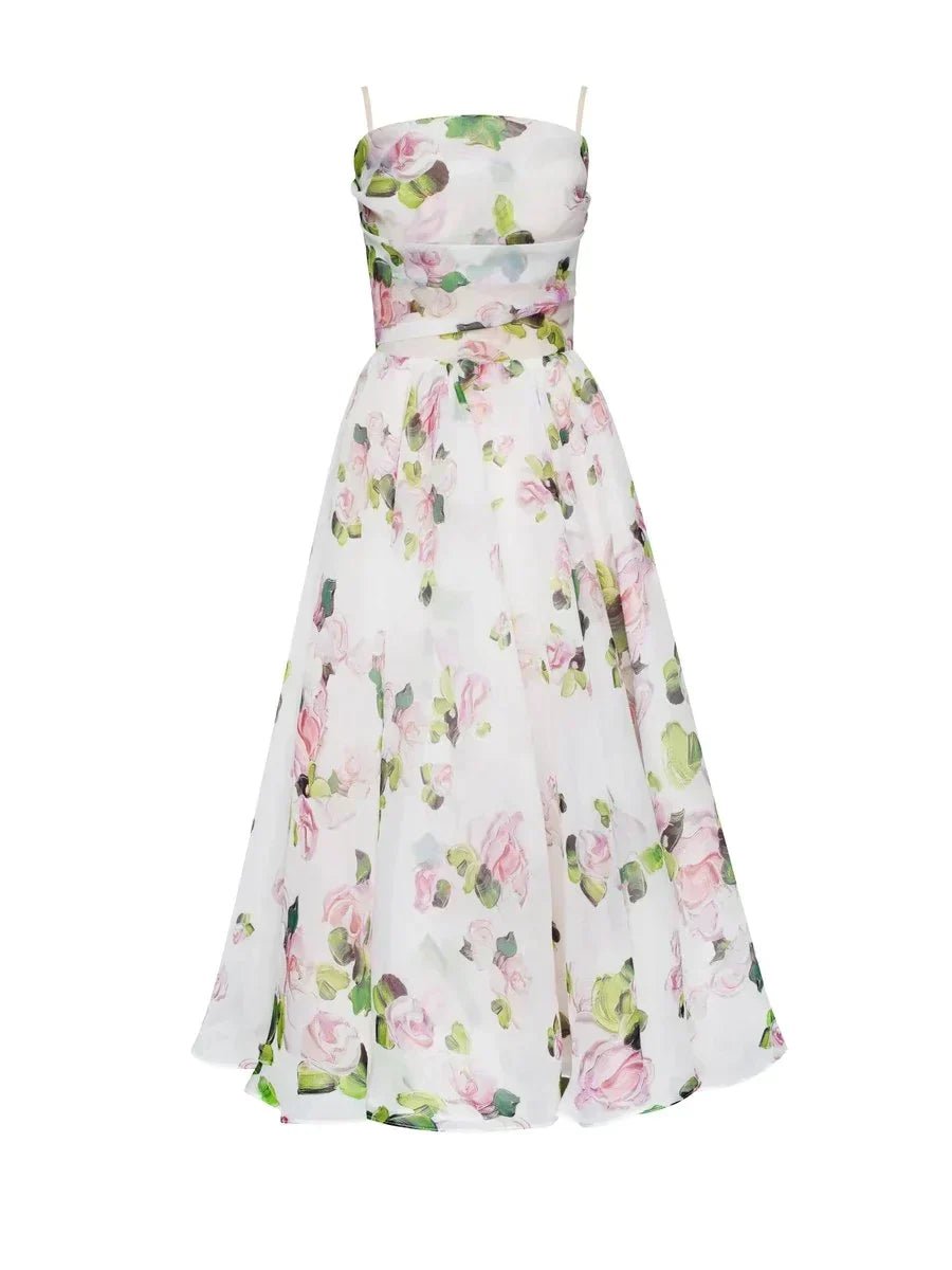 Emilia | Elegant Printed Strapless Dress