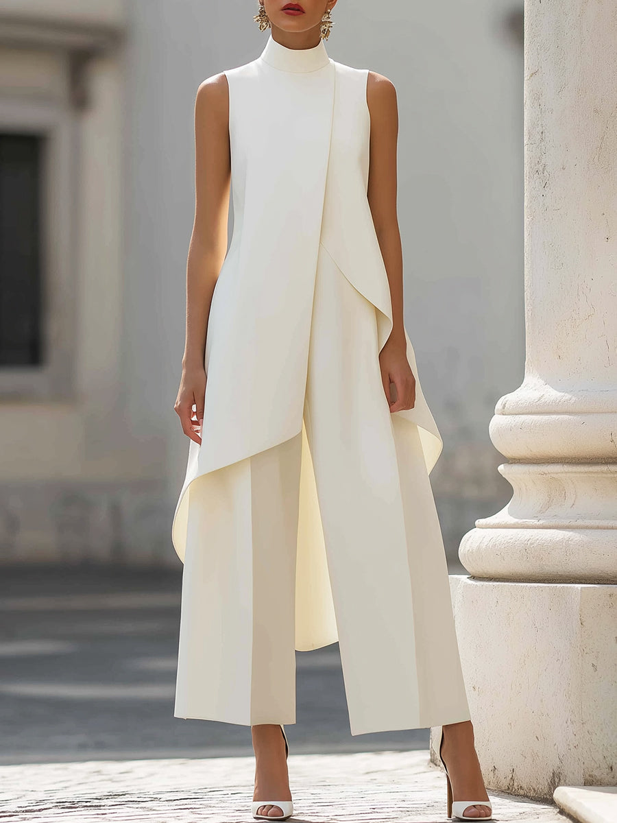 Everly - Elegant Wide-leg Two-piece Suit
