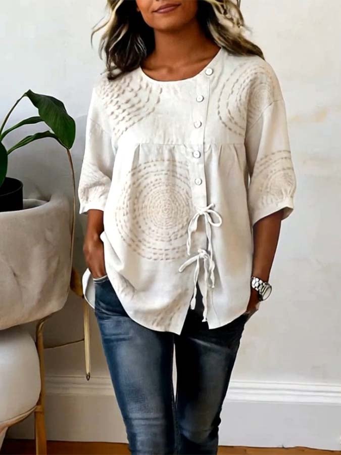 Emeline™ Soft Embroided Linen Top