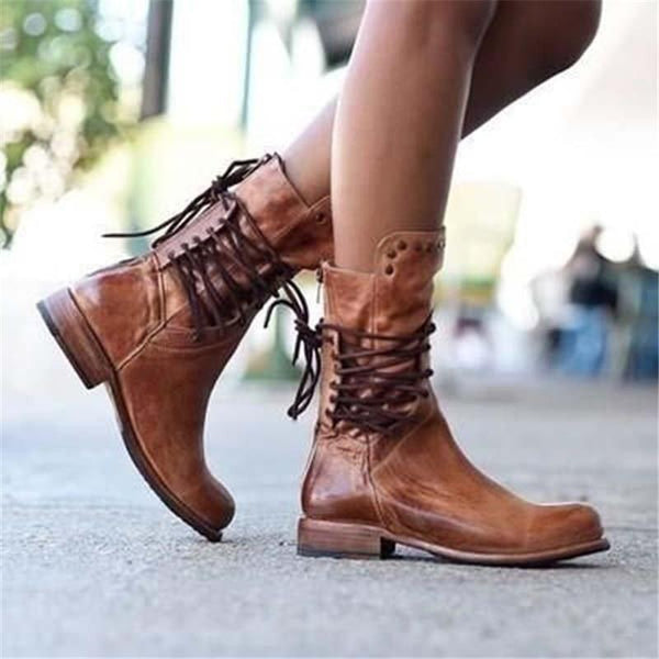 Ciss™ | Vintage Lace-Up Boots