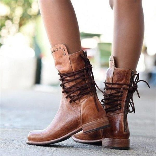 Ciss™ | Vintage Lace-Up Boots