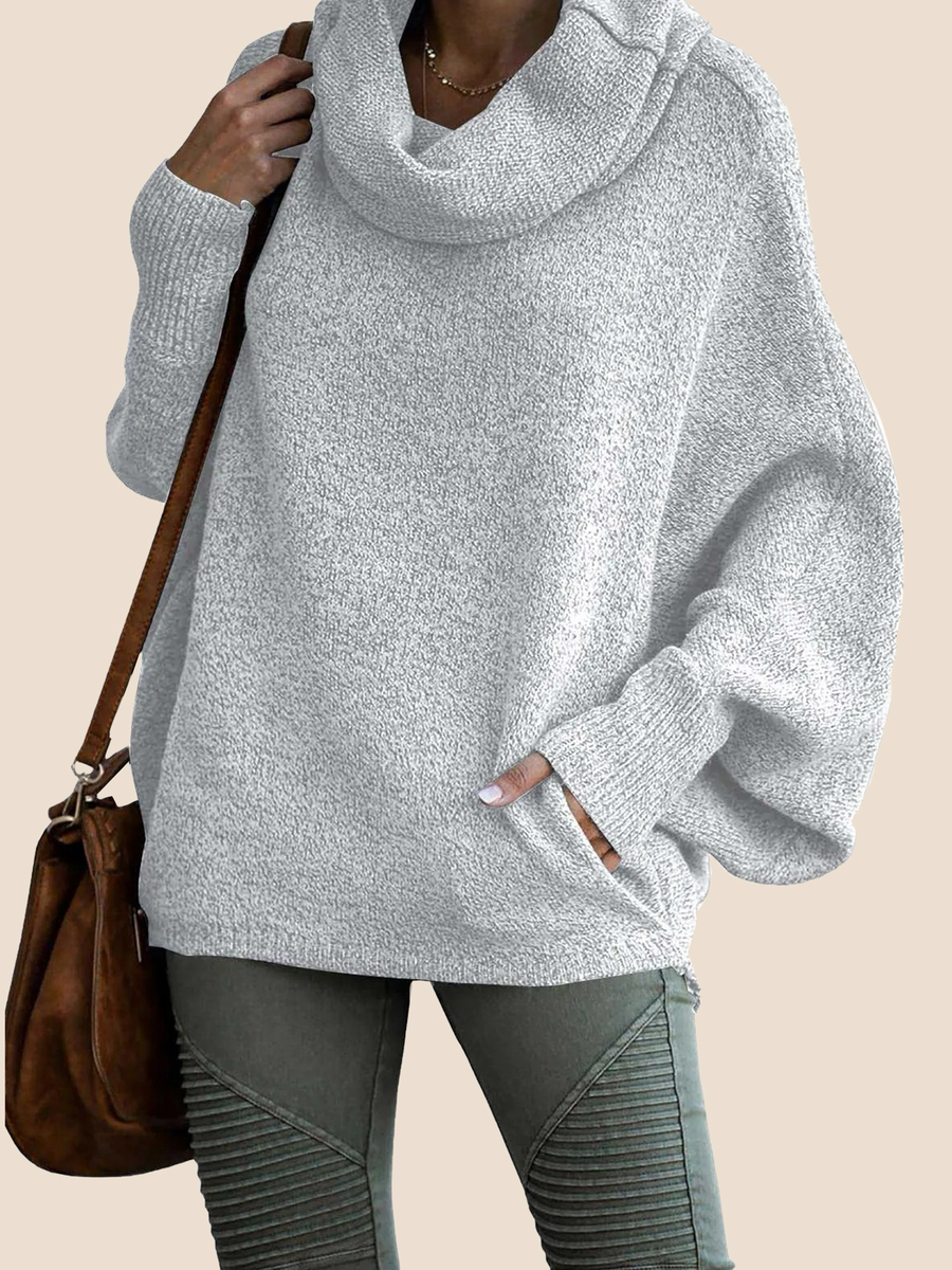 Jazzlynn | Cowl Neck Pullover Sweaters with Pockets
