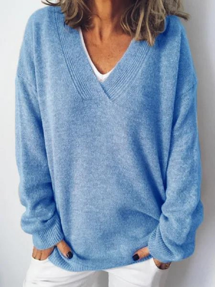 Monika - V-Neck Cashmere Pullover