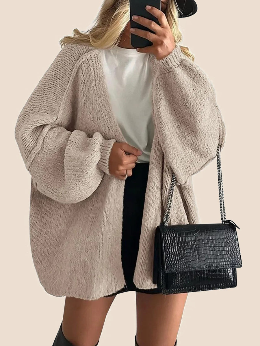 Elly | Oversized Lantern Sleeve Cardigan