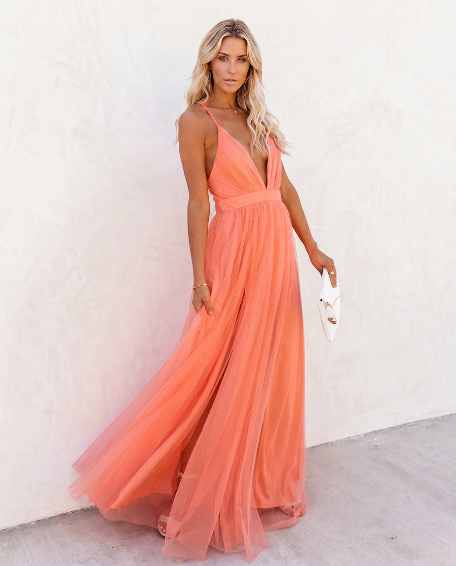 CORAL | Sunset Maxi Dress