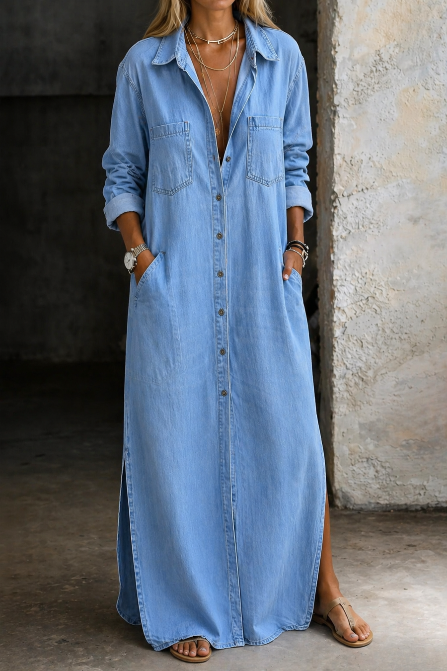 Fenella | Relaxed Button-Front Shirt Dress