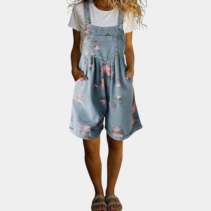 Opal | Relaxed Floral Overalls