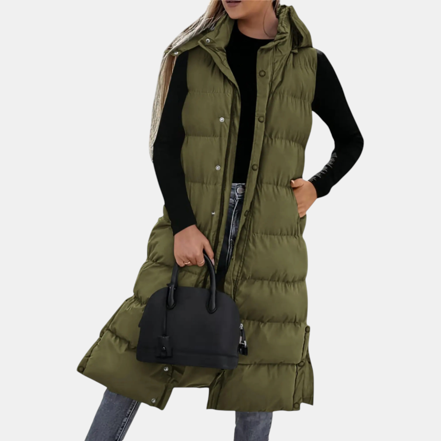 Angie | Women's Puffer Vest Quilted Hooded