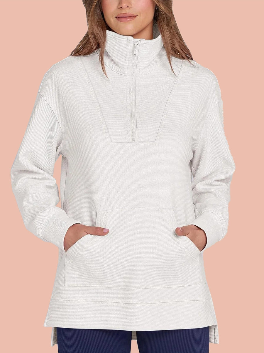 Anouk | Quarter Zip Oversized Knit Pullover