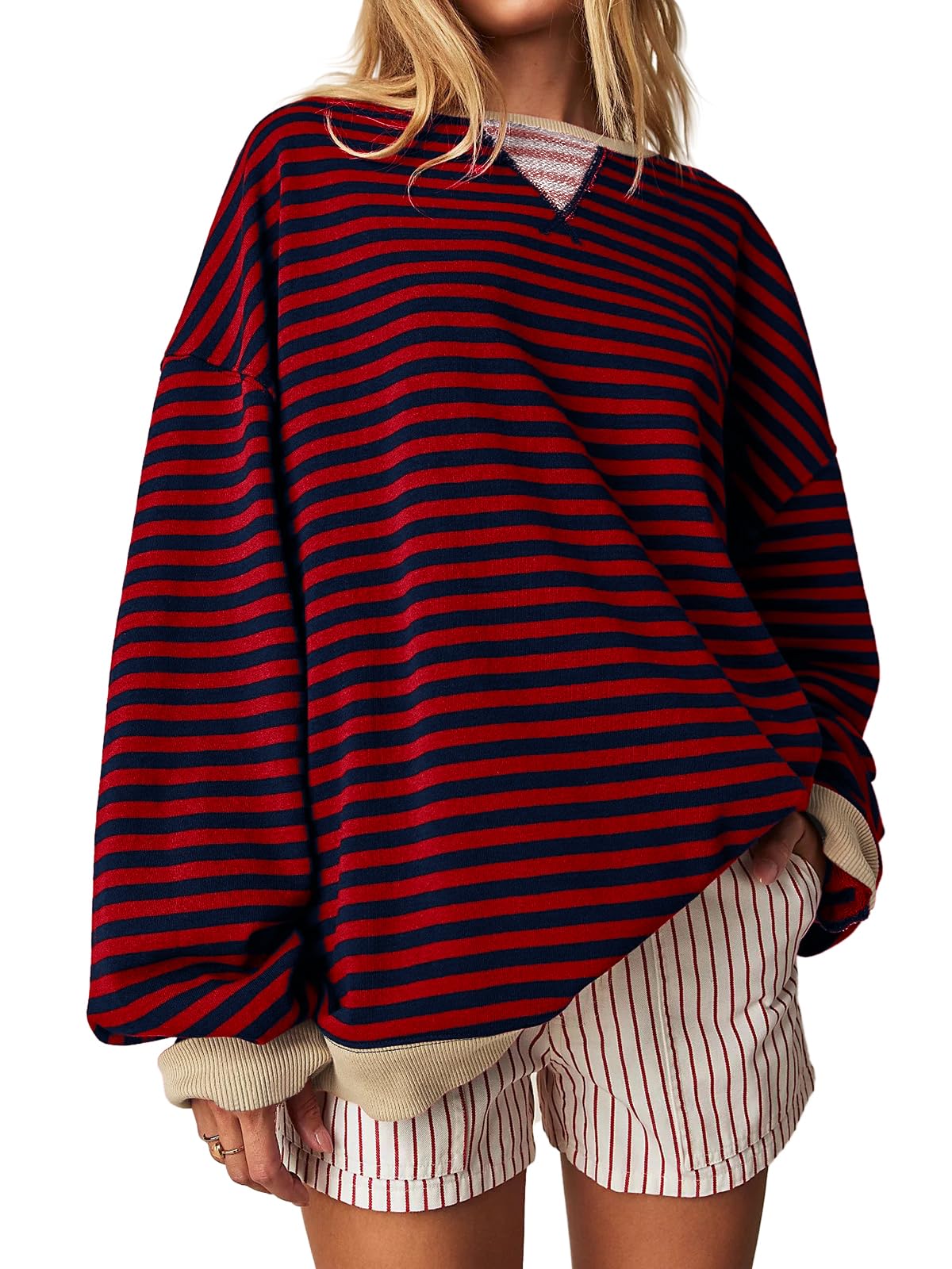 Janice | Striped Oversized Sweatshirt