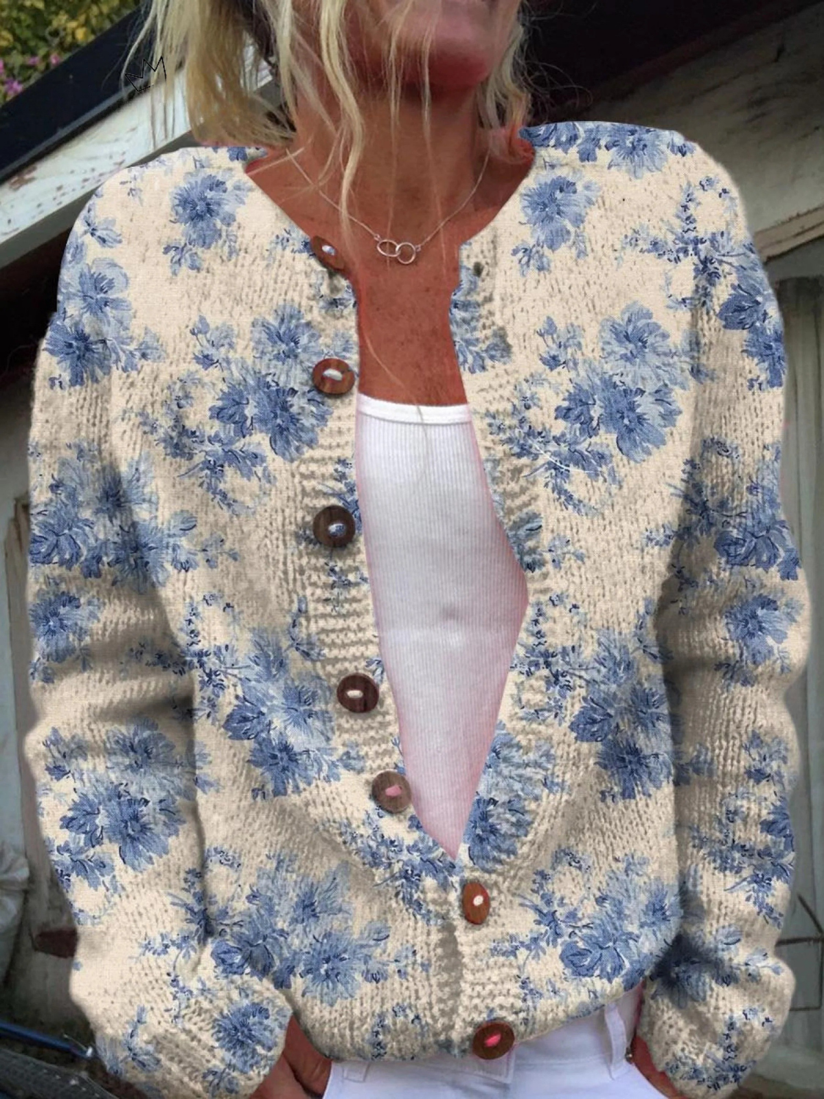 Daysie | Vintage Floral Knit Cardigan