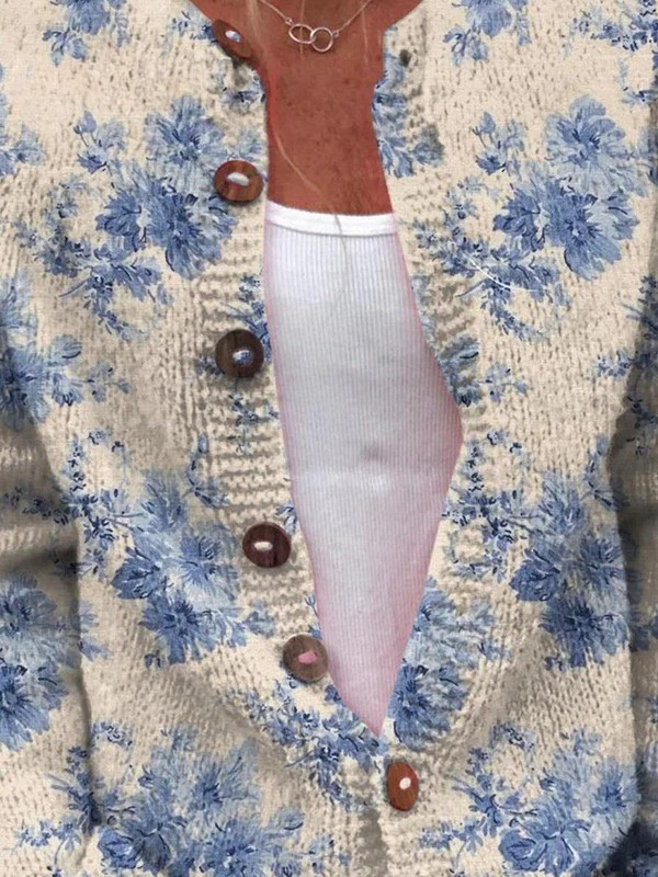Daysie | Vintage Floral Knit Cardigan