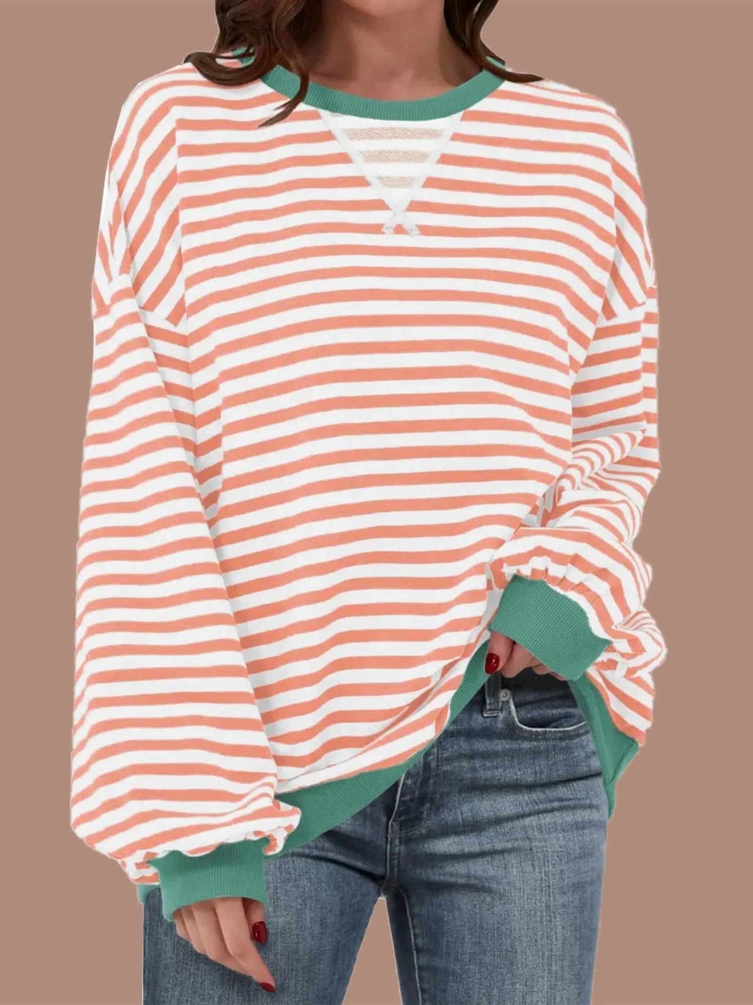 Janice | Striped Oversized Sweatshirt