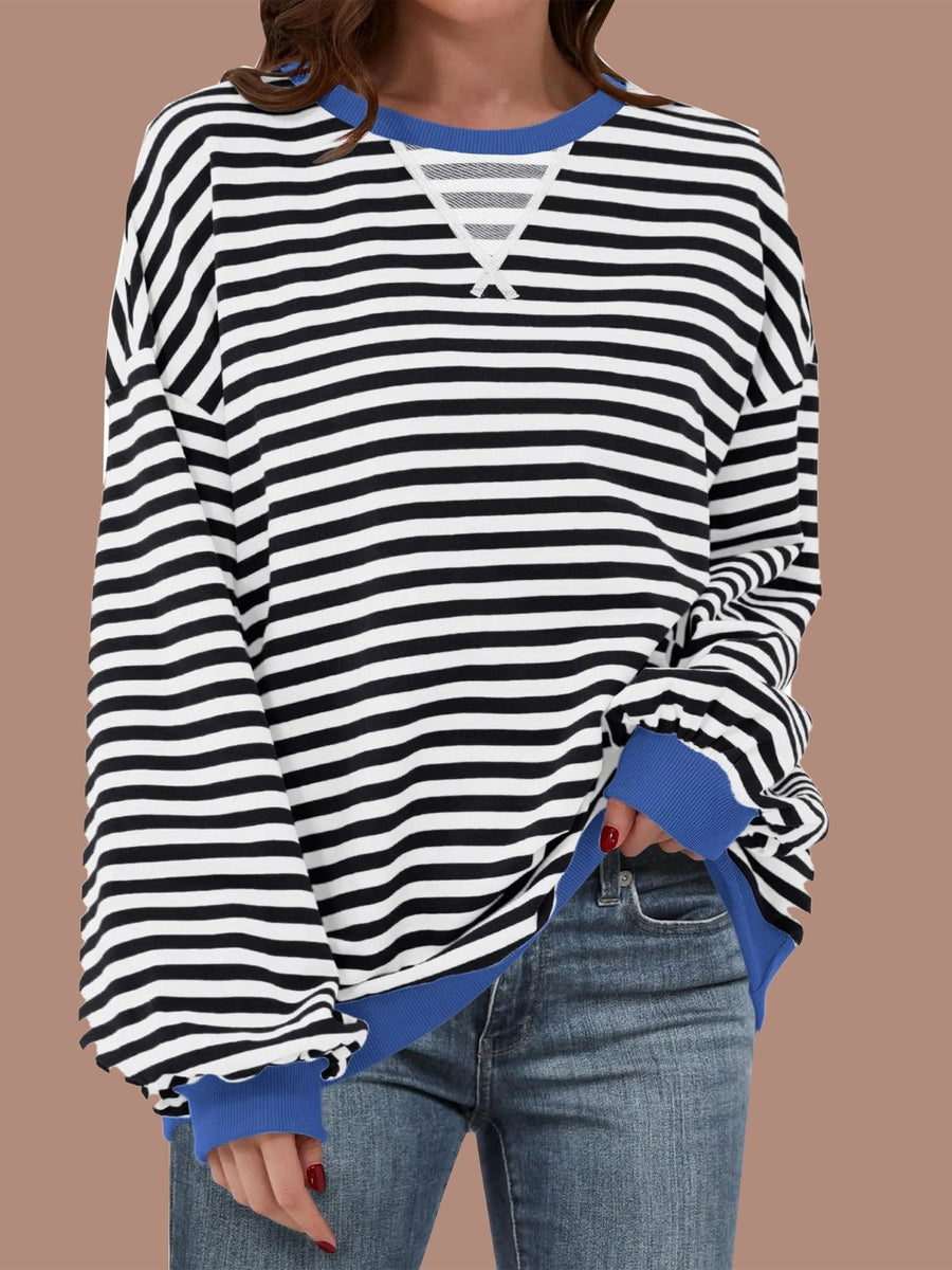 Janice | Striped Oversized Sweatshirt