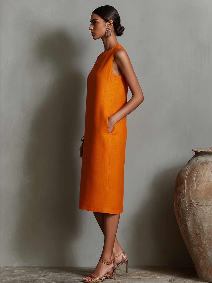 Loredana Midi Dress with Pockets