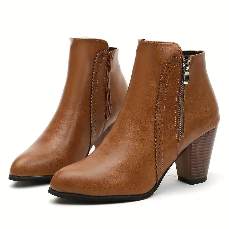 Women’s Soft Sole Chunky Heel Ankle Boots