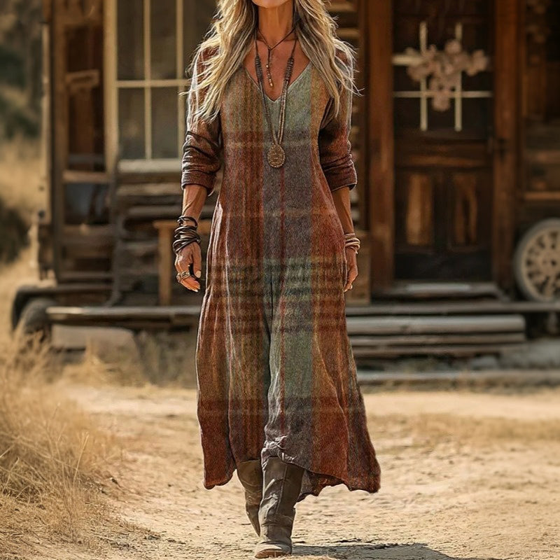 Evelyn | Vintage-Inspired Long Sleeve Casual Dress