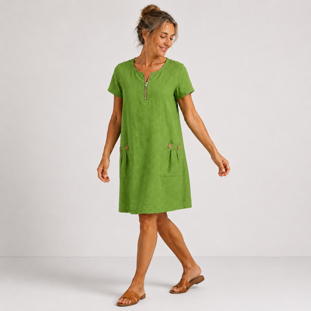 Eliana | Casual Cotton & Linen Dress