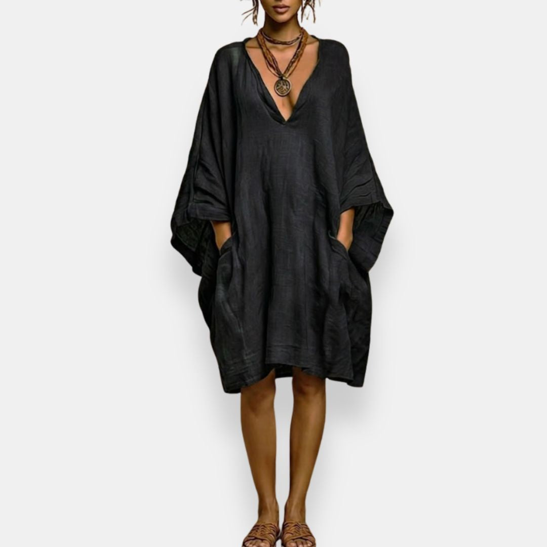 Cassienne | Oversized Dress with a Low Neckline