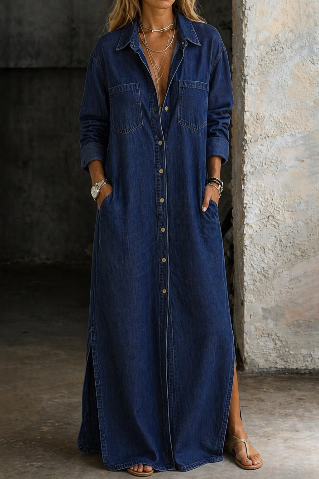 Fenella | Relaxed Button-Front Shirt Dress