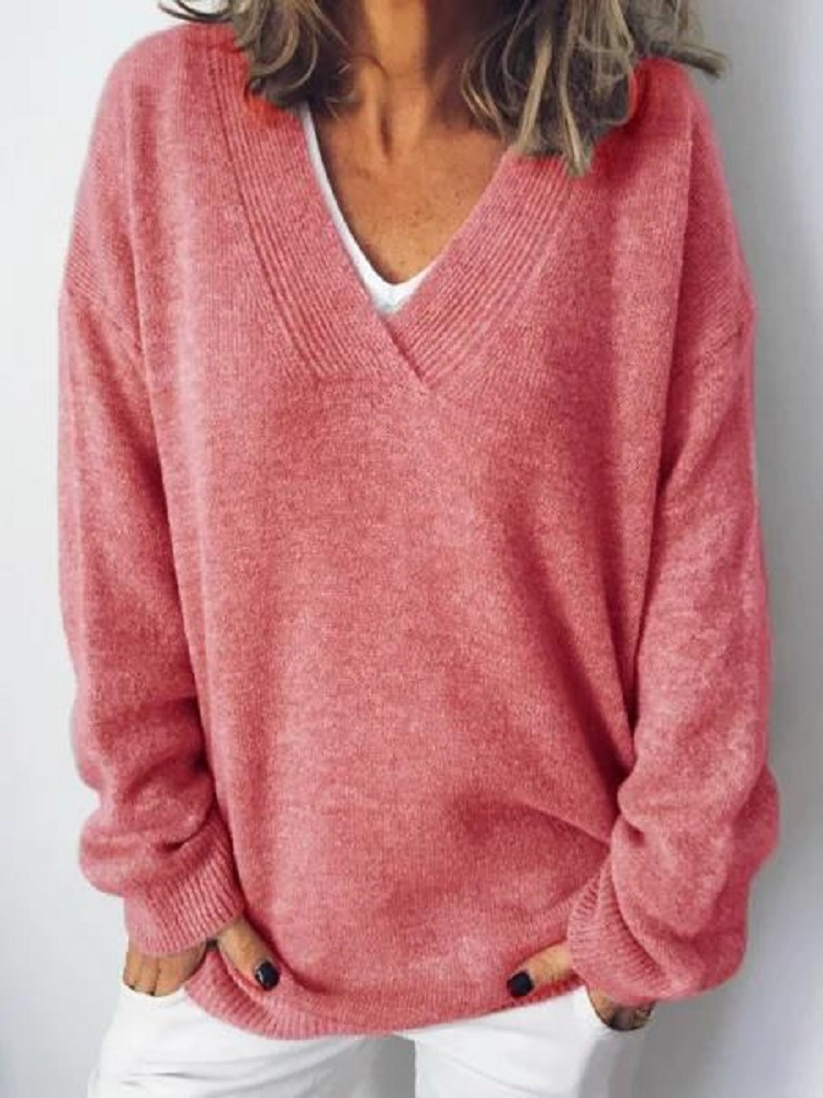 Monika - V-Neck Cashmere Pullover