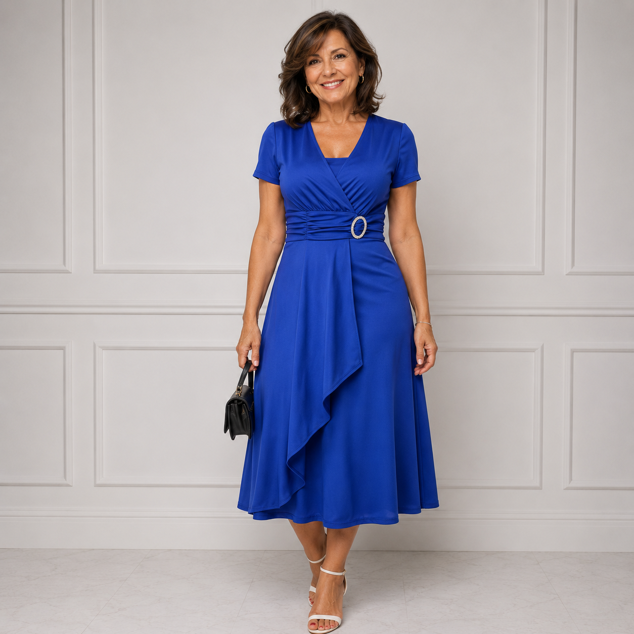 Celestine™ Rhinestone Waist Midi Dress