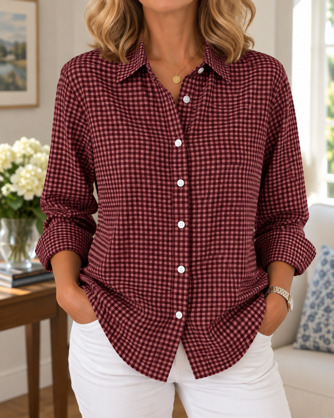 Checkered Button Shirt