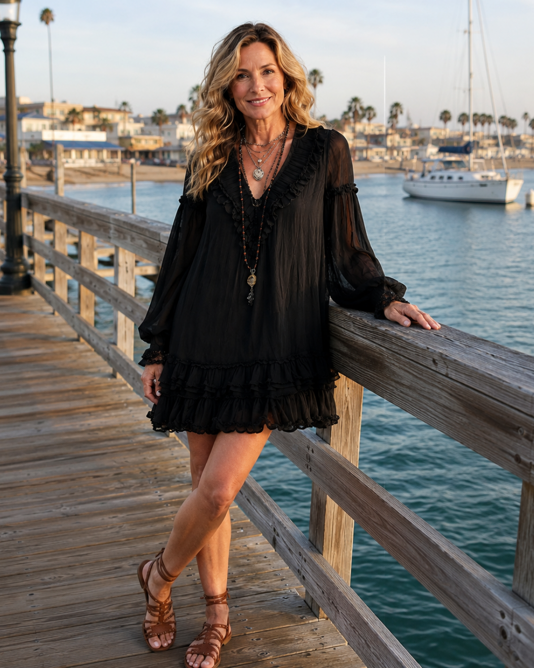 AURELIA | RUFFLE TRIM MINI DRESS