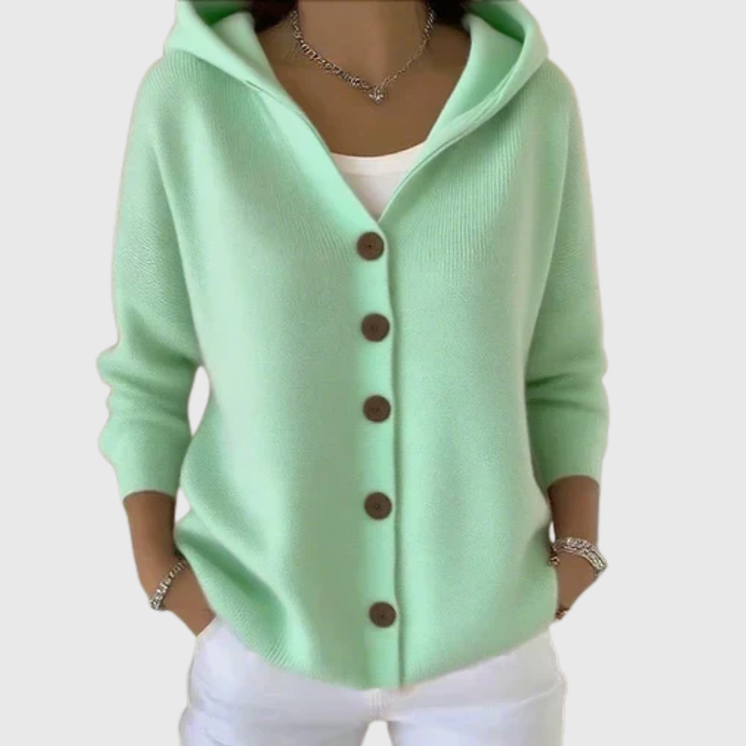 Elma | Hooded Button-Up Cardigan
