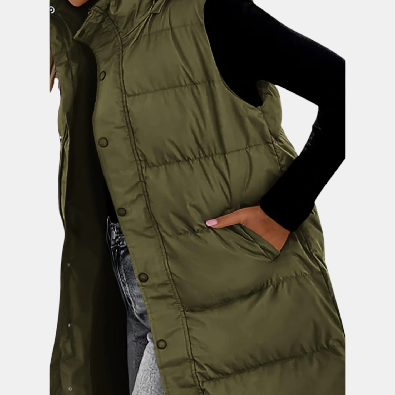 Angie | Women's Puffer Vest Quilted Hooded