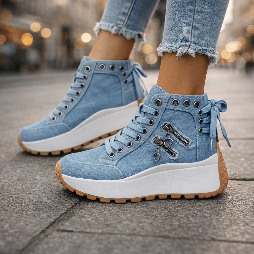 Women’s Chunky Platform Lace-Up Sneakers