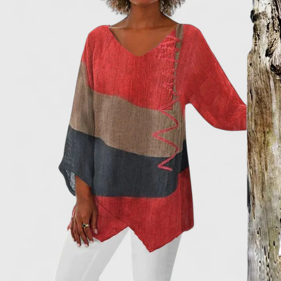 Elysia | V-Neck Tunic Blouse
