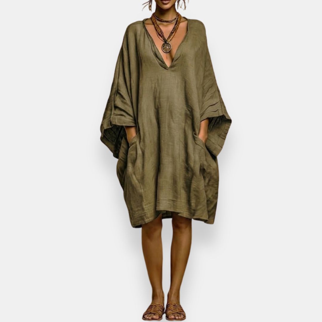Cassienne | Oversized Dress with a Low Neckline
