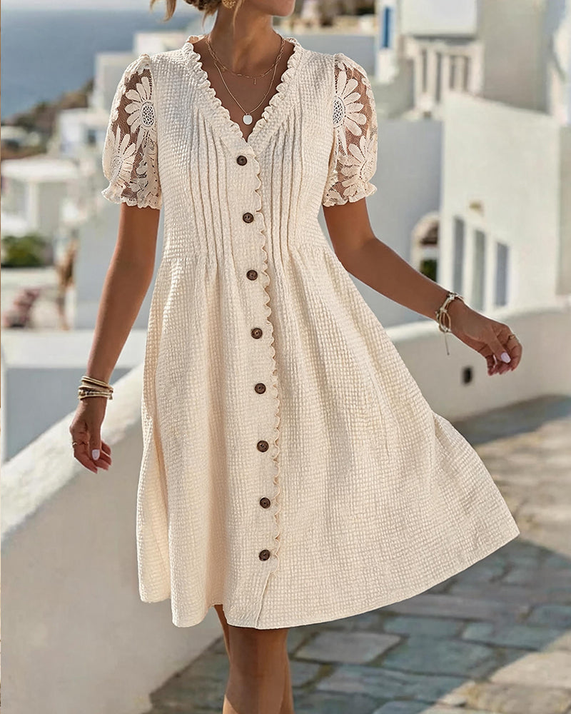 Deneke | Balloon Sleeve Midi Dress