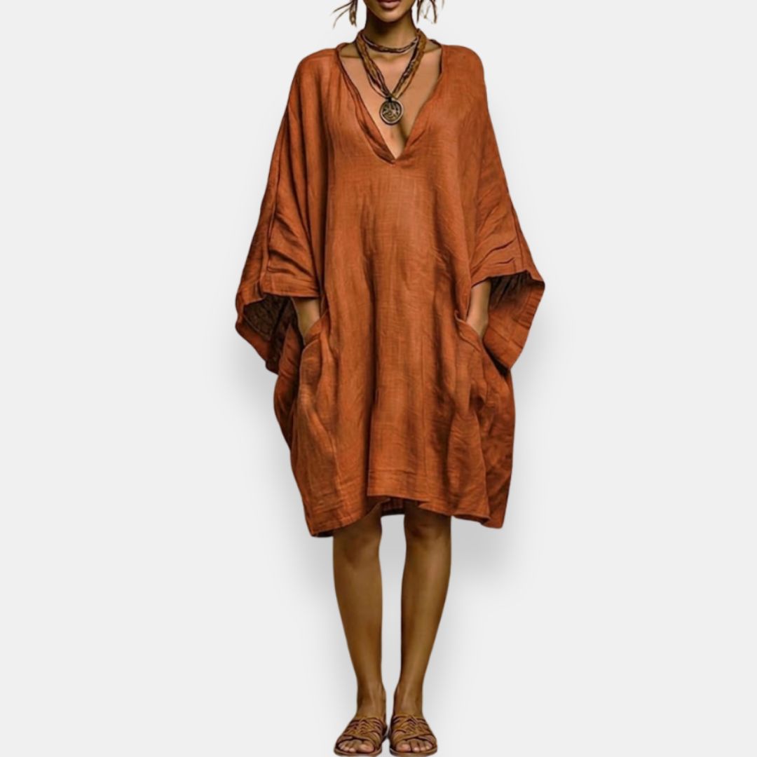 Cassienne | Oversized Dress with a Low Neckline