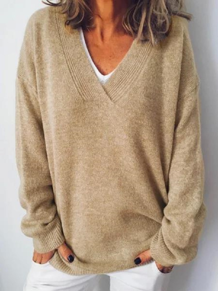 Monika - V-Neck Cashmere Pullover