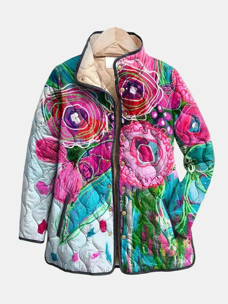 Women’s Elegant Floral Print Jacket