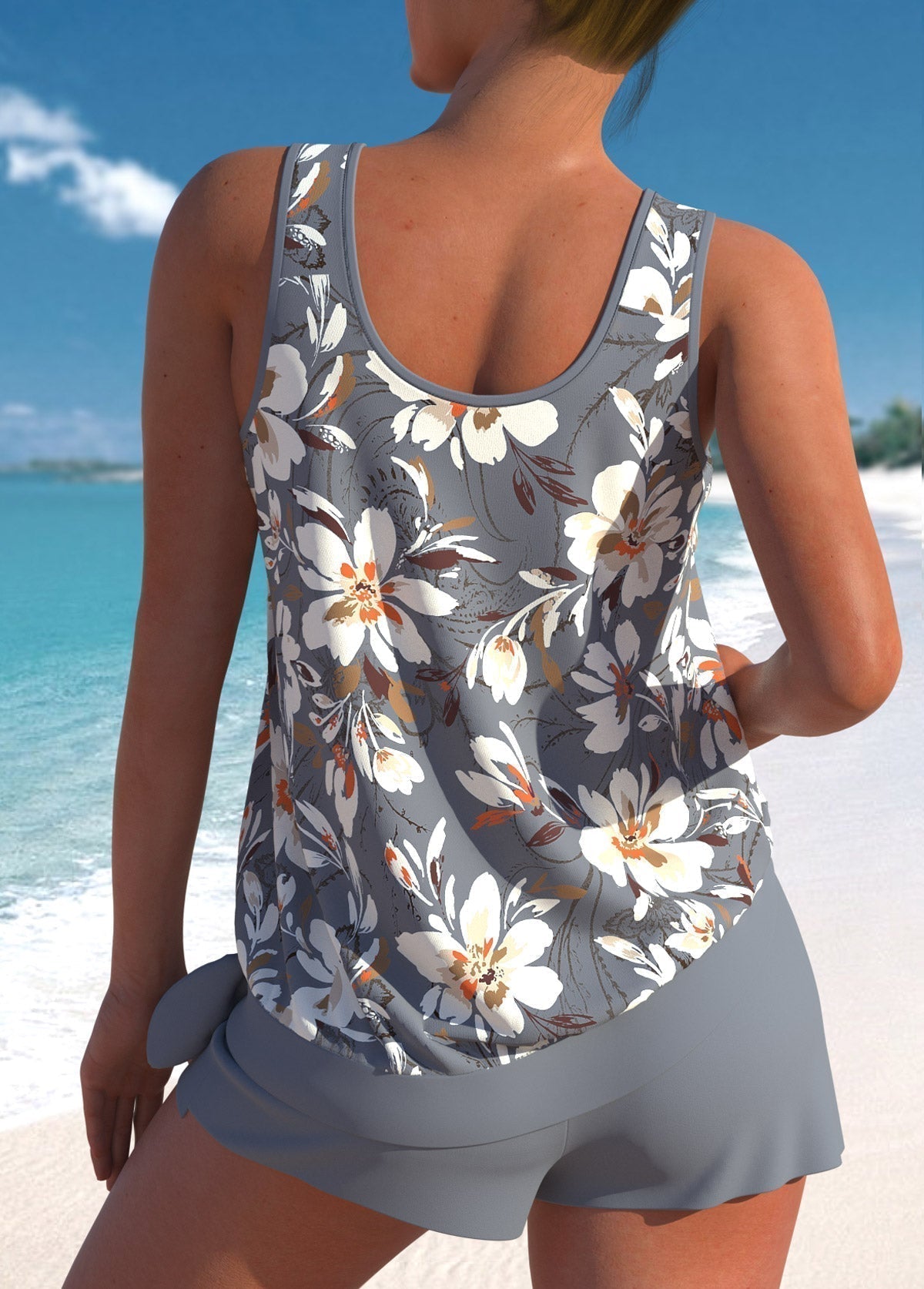 Leah | Stylish Floral Tankini Set Women