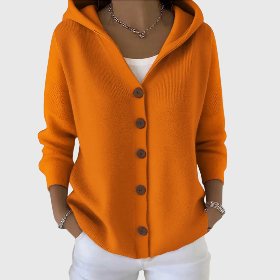 Elma | Hooded Button-Up Cardigan