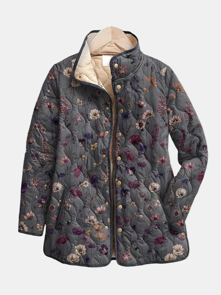 Fleurmont™ | Vintage Floral Print Quilted Jacket