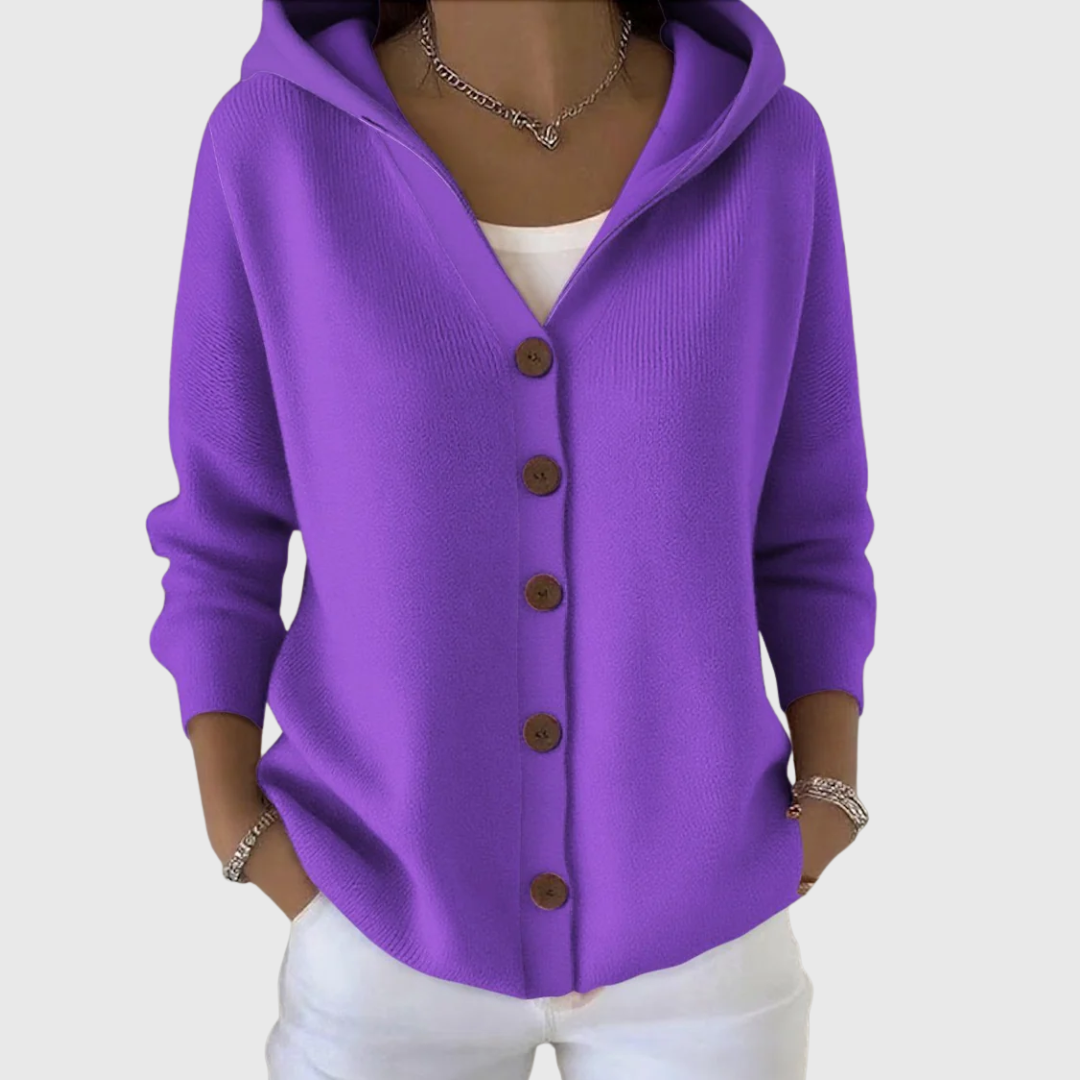 Elma | Hooded Button-Up Cardigan