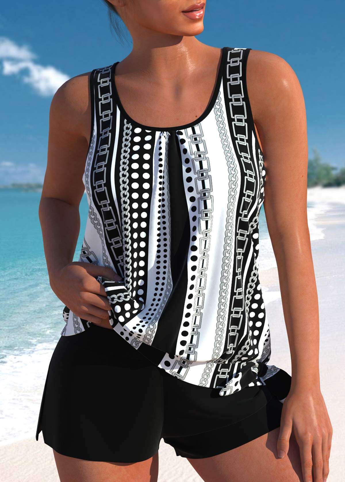 Leah | Stylish Floral Tankini Set Women