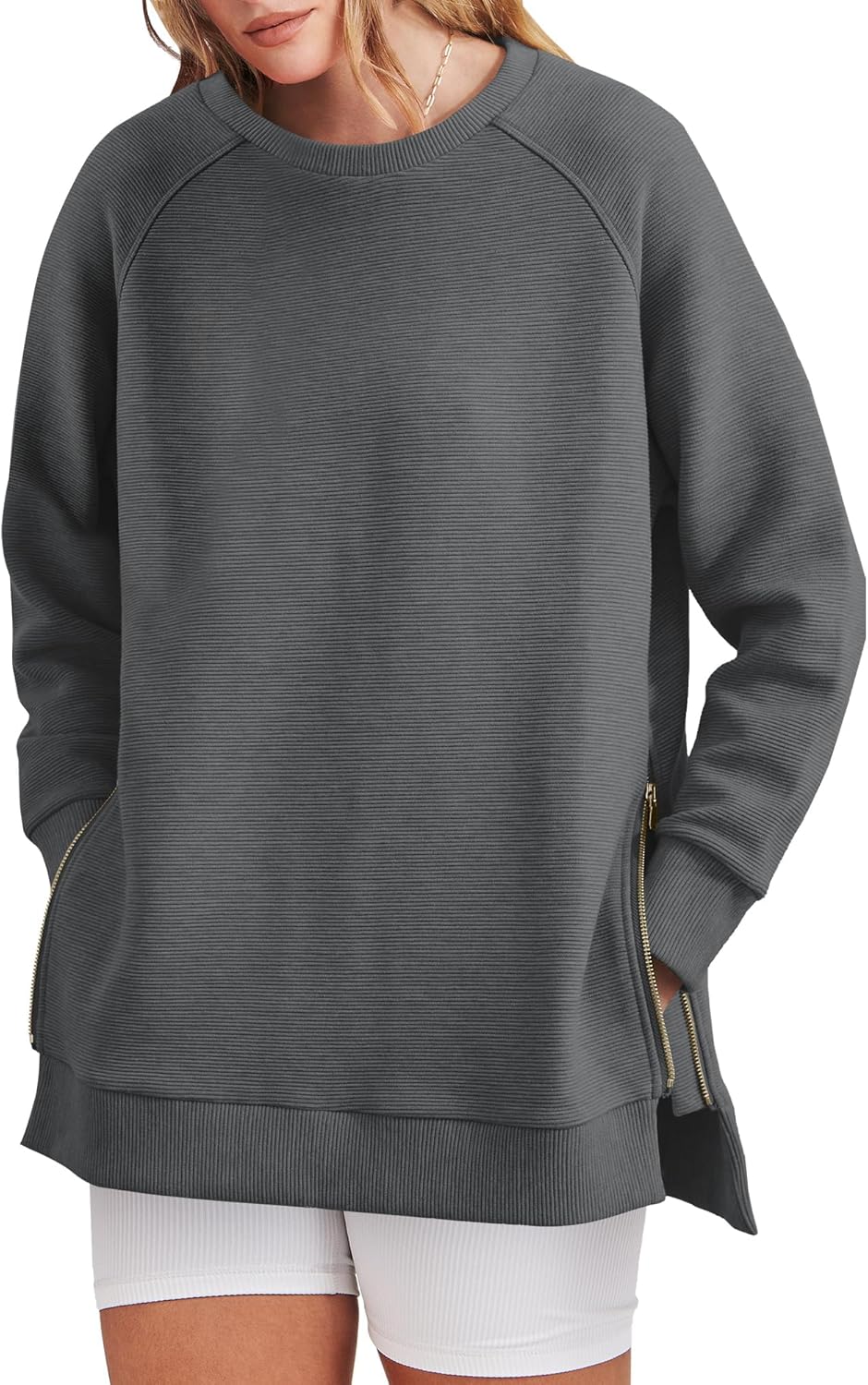 Kelly | Side Zipper Oversized Sweatshirt