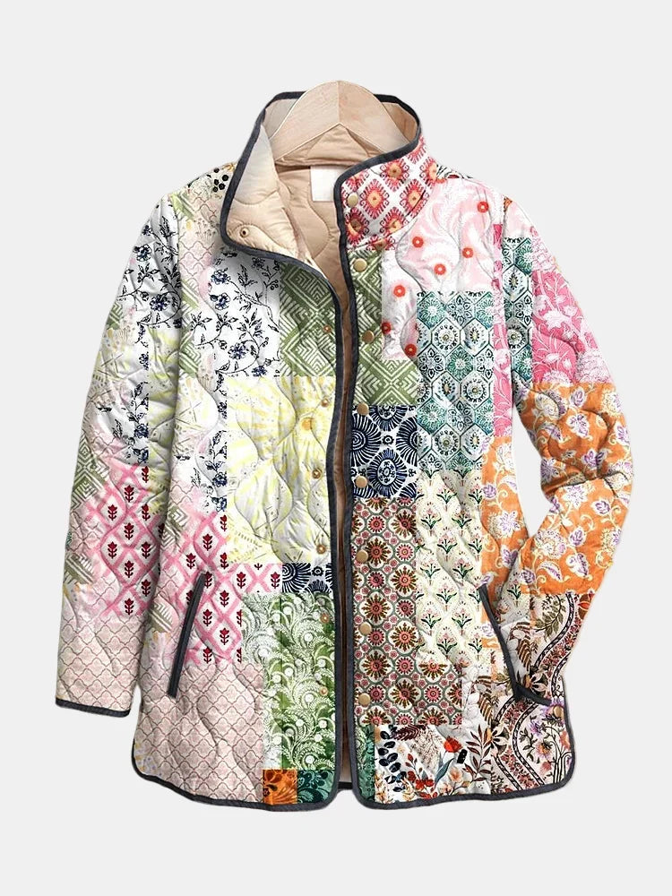 Patchette™ | Floral Print Quilted Jacket